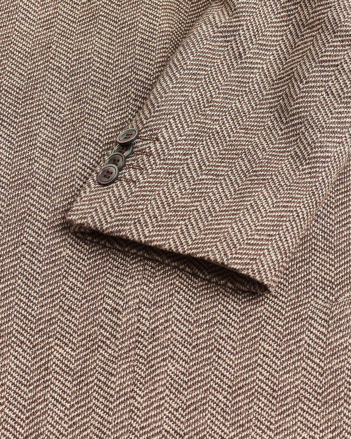 Herr | Pre-owned Kavajer | Pre-owned | Oscar Jacobson Egel Patch Herringbone Linen Blazer Brown 50