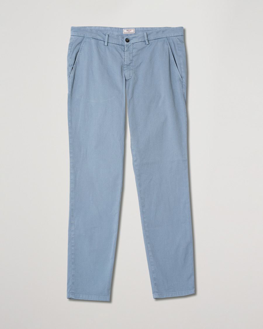 Herr | Briglia 1949 Slim Fit Cotton Chinos Light Blue | Pre-owned | Briglia 1949 Slim Fit Cotton Chinos Light Blue