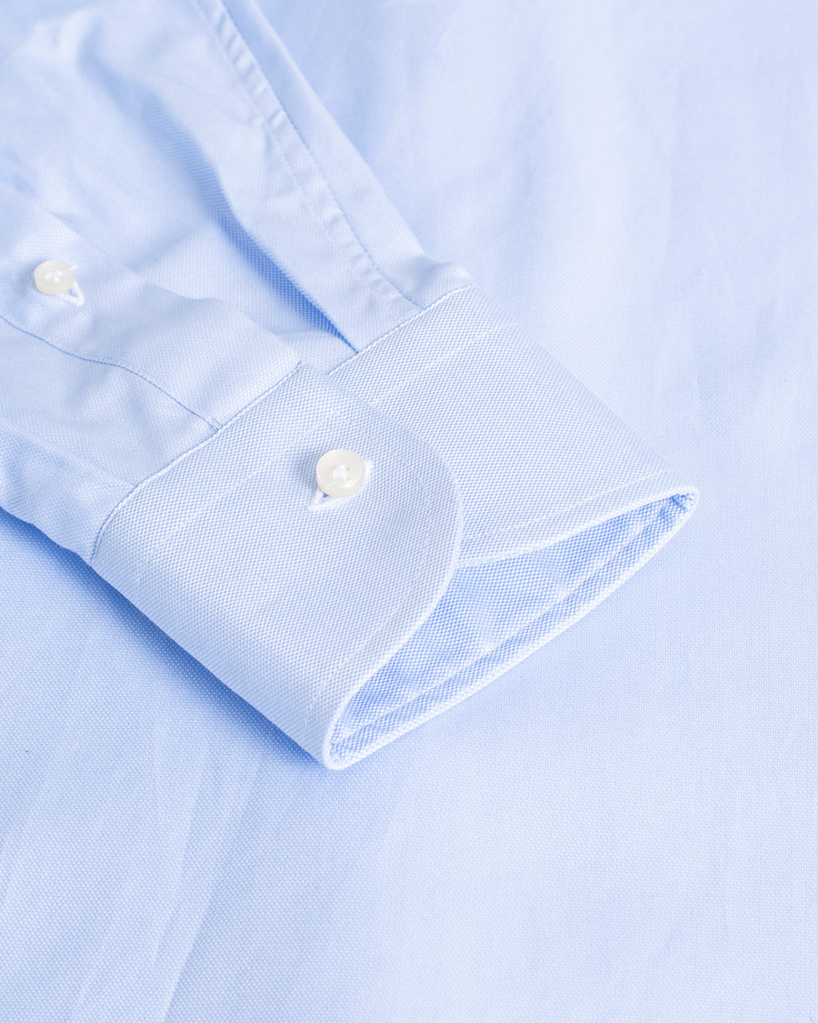 Herr | Rose & Born Pinpoint Oxford Shirt Blue 45 - XXL | Pre-owned | Rose & Born Pinpoint Oxford Shirt Blue 45 - XXL