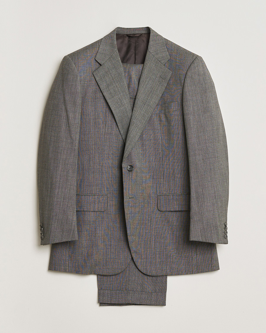 Herr | Pre-owned Kostymer | Pre-owned | Burberry Vintage Wool Suit Grey Melange 50
