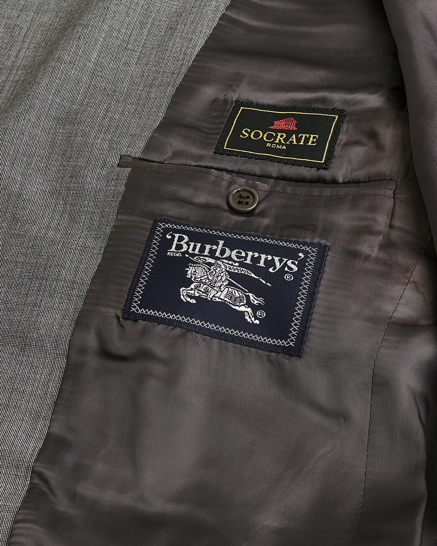 Herr | Pre-owned Kostymer | Pre-owned | Burberry Vintage Wool Suit Grey Melange 50