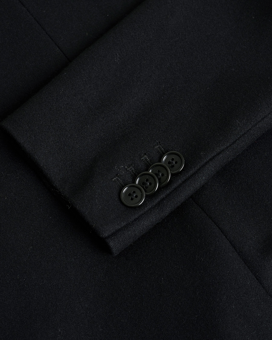Herr | J.Lindeberg Holger Compact Melton Wool Coat Black 48 | Pre-owned | J.Lindeberg Holger Compact Melton Wool Coat Black 48