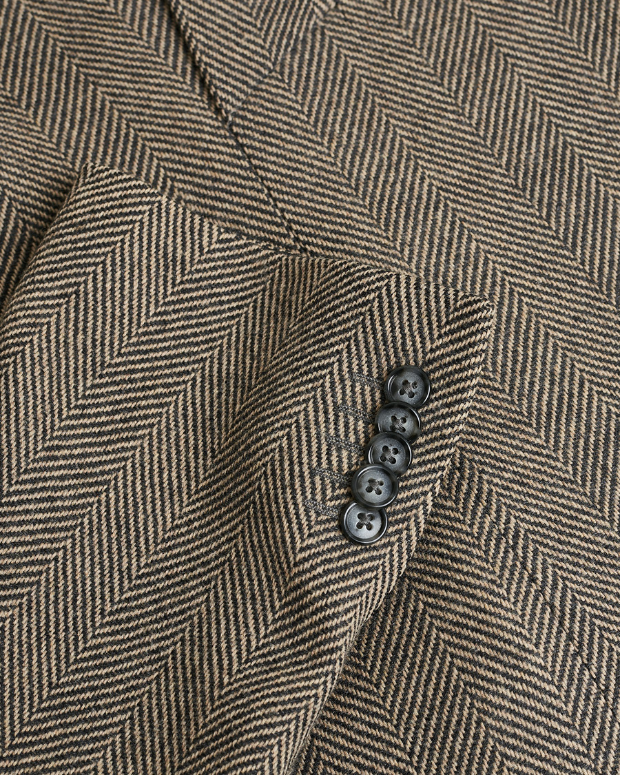 Herr | Pre-owned Jackor | Pre-owned | Corneliani Cashmere Blend Herringbone Coat Brown 46