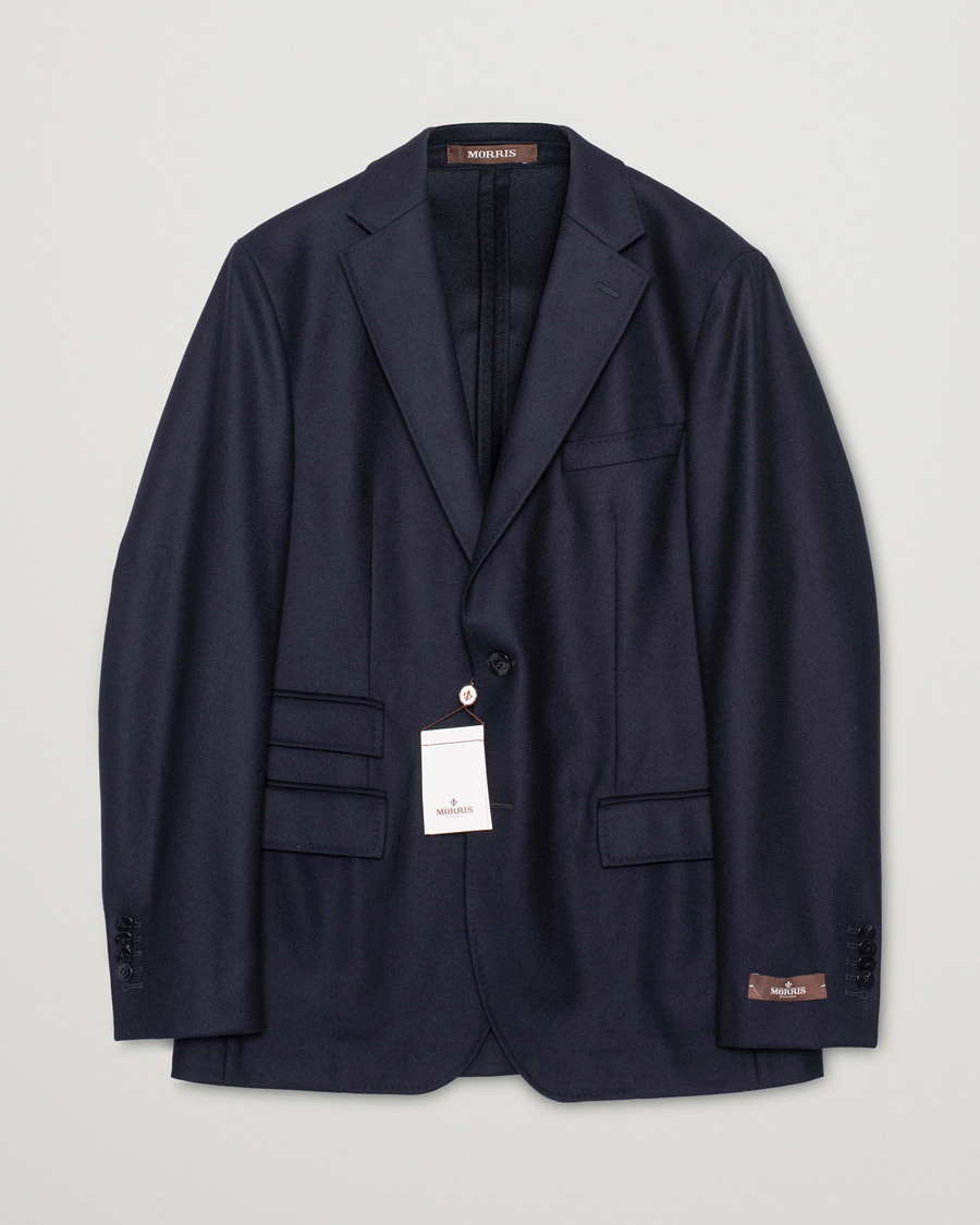 Herr | Pre-owned Kavajer | Pre-owned | Morris Heritage Keith Flannel Suit Blazer Navy