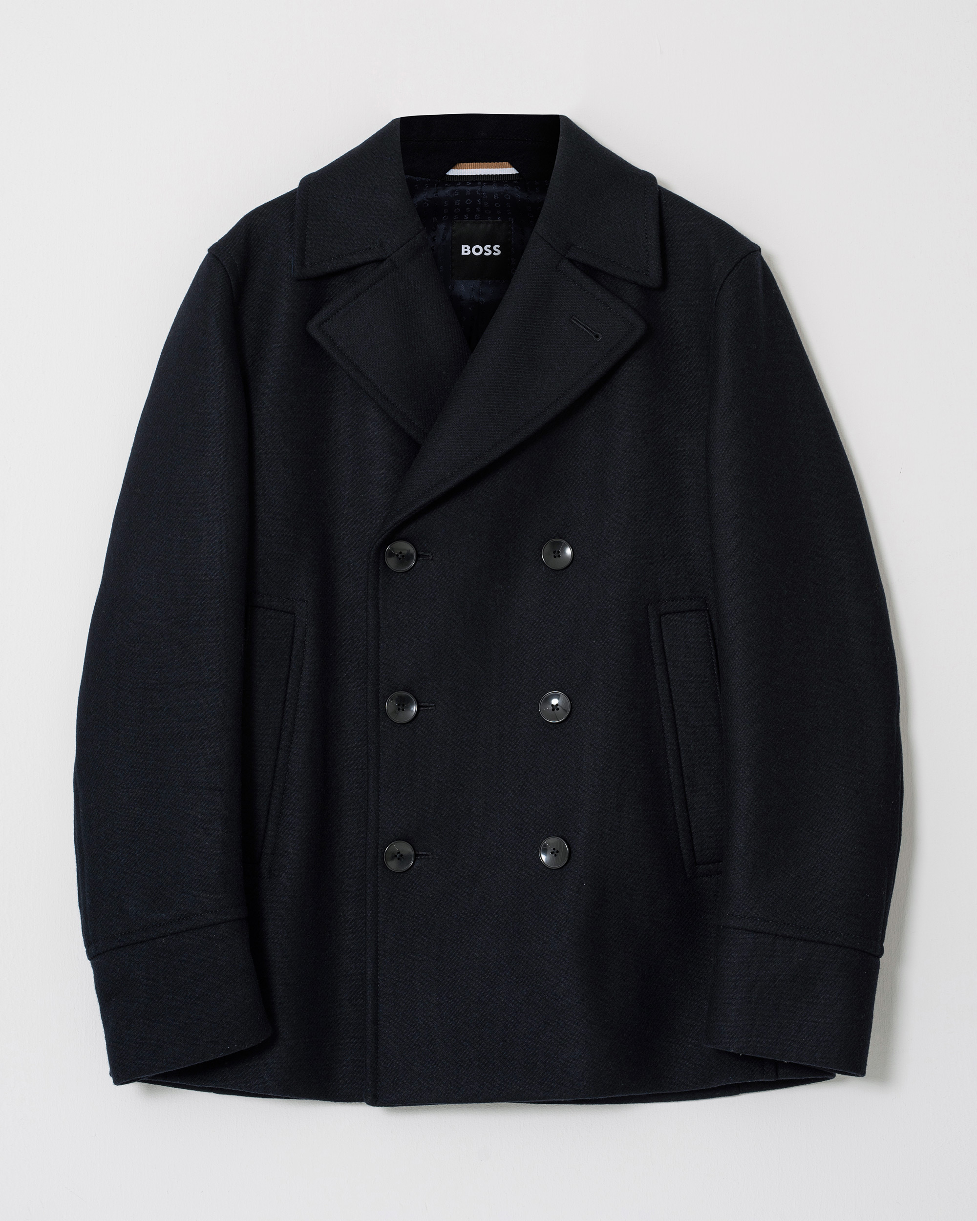 Herr | BOSS Hyde Peacoat Dark Blue 46 | Pre-owned | BOSS Hyde Peacoat Dark Blue 46