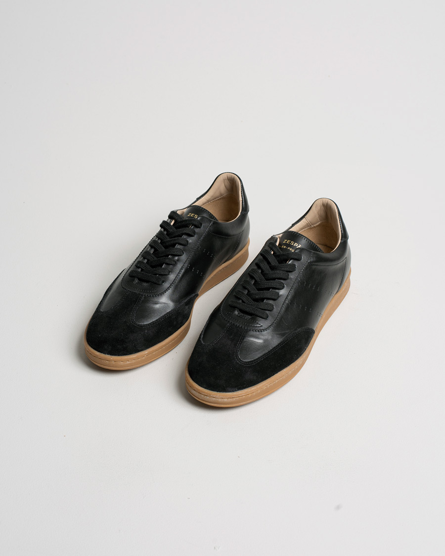 Herr | Zespà ZSP GT Calf Nappa Leather Sneakers Black | Pre-owned | Zespà ZSP GT Calf Nappa Leather Sneakers Black