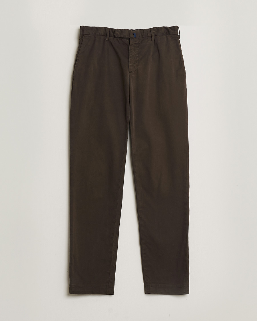 Herr | Pre-owned Byxor | Pre-owned | Incotex Slim Fit Cotton Stretch Chinos Dark Brown 48