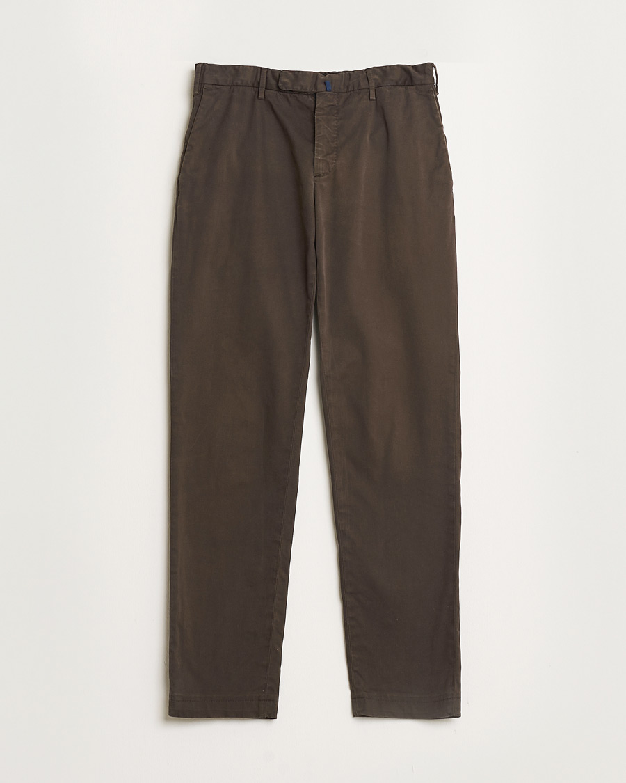 Herr | Pre-owned Byxor | Pre-owned | Incotex Slim Fit Cotton Stretch Chinos Dark Brown 48