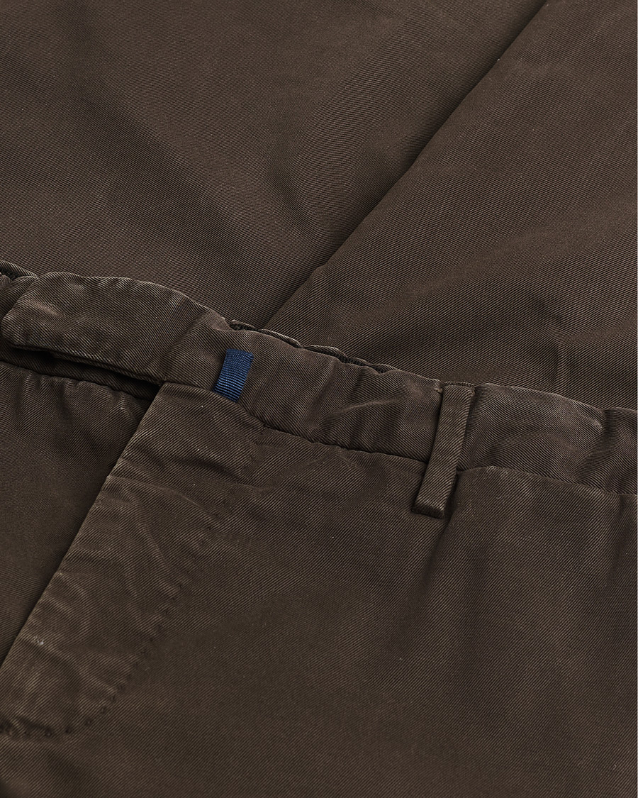 Herr | Pre-owned Byxor | Pre-owned | Incotex Slim Fit Cotton Stretch Chinos Dark Brown 48