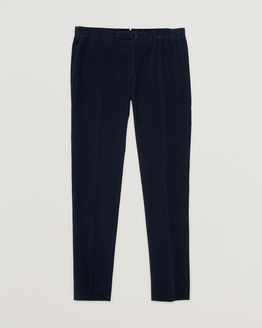 Herr | Byxor | Pre-owned | Incotex Slim Fit Soft Corduroy Trousers Navy