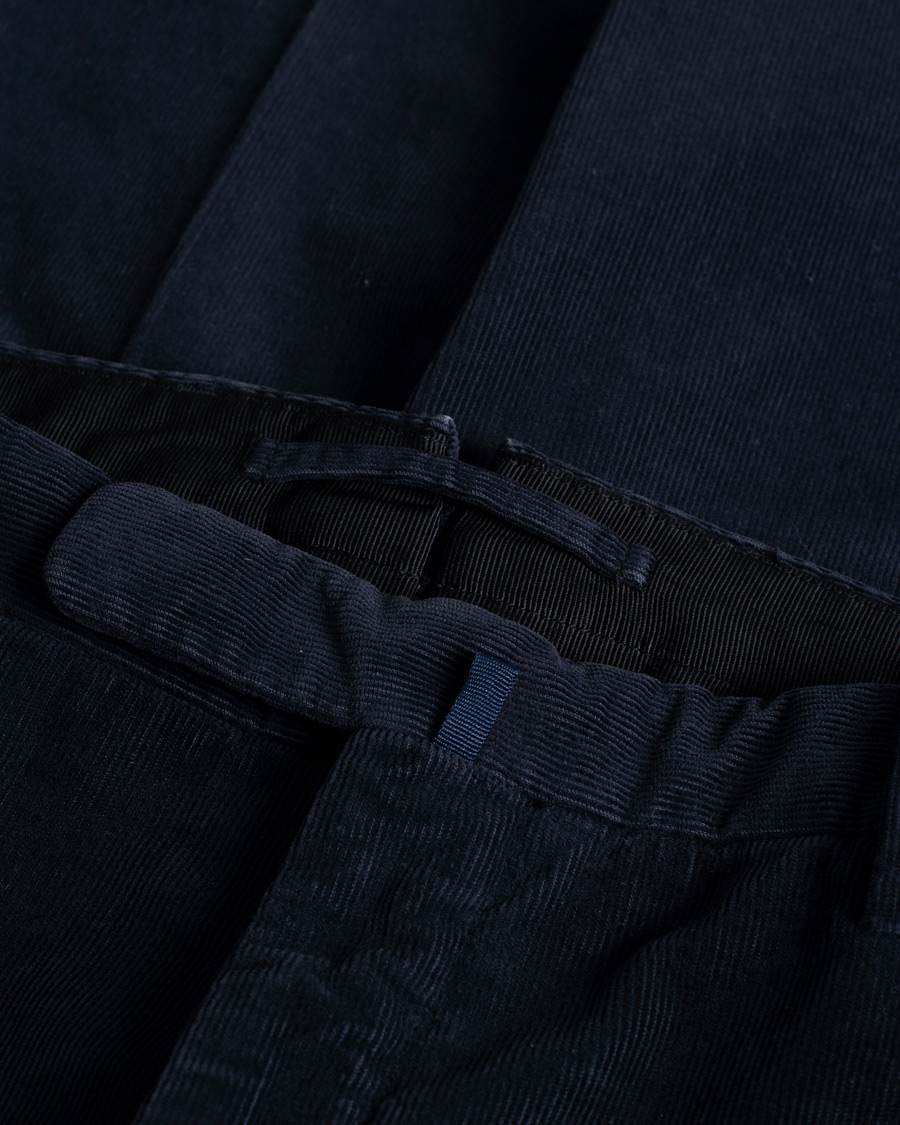 Herr | Byxor | Pre-owned | Incotex Slim Fit Soft Corduroy Trousers Navy