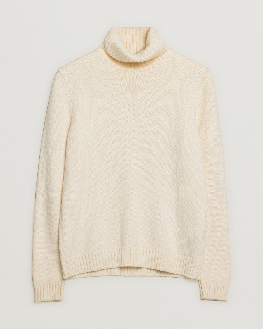 Herr | Zanone Virgin Merino Wool Rollneck Latte | Pre-owned | Zanone Virgin Merino Wool Rollneck Latte