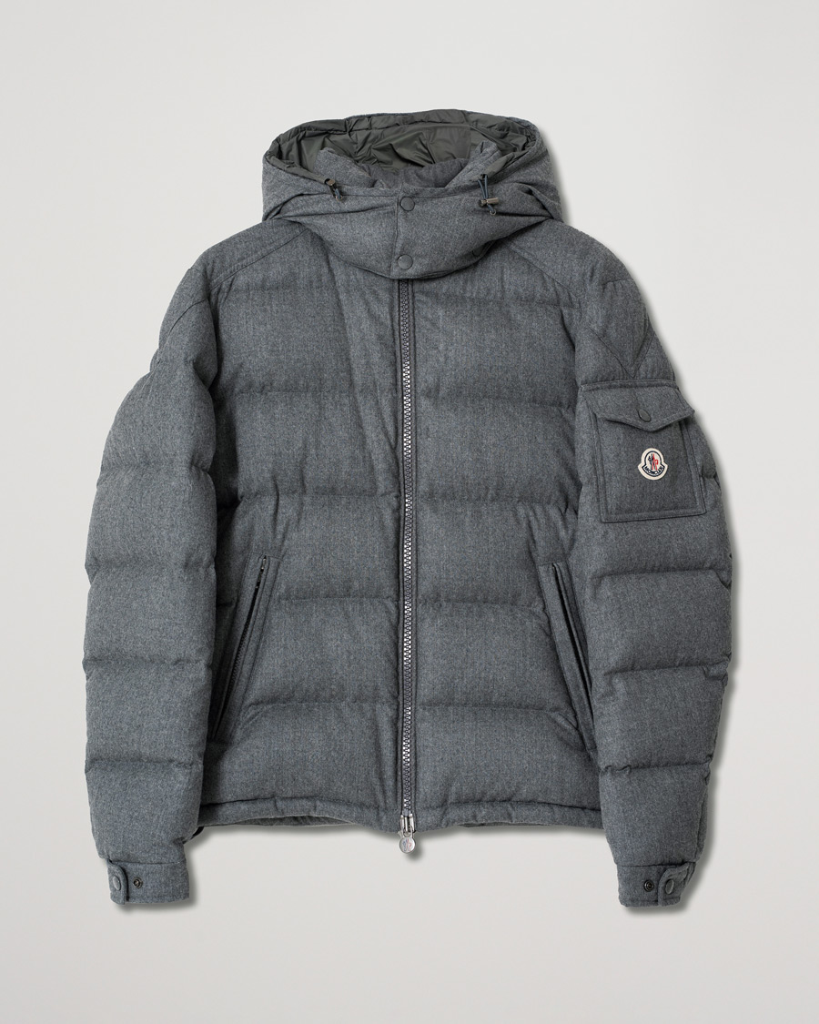Herr | Jackor | Pre-owned | Moncler Montgenevre Flannel Down Jacket Grey Melange