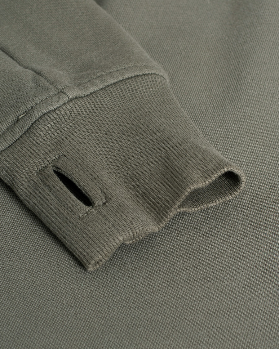Herr | C.P. Company Diagonal Raised Fleece Full Zip Goggle Hoodie Green | Pre-owned | C.P. Company Diagonal Raised Fleece Full Zip Goggle Hoodie Green