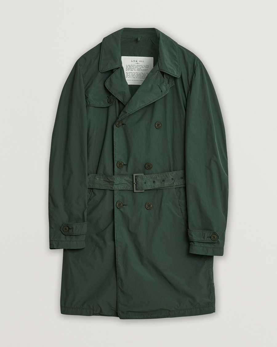 Herr | L.B.M. 1911 Water Repellent Trench Green 52 | Pre-owned | L.B.M. 1911 Water Repellent Trench Green 52