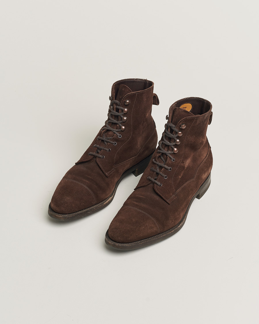 Herr | Edward Green Galway Boot Mink Suede | Pre-owned | Edward Green Galway Boot Mink Suede