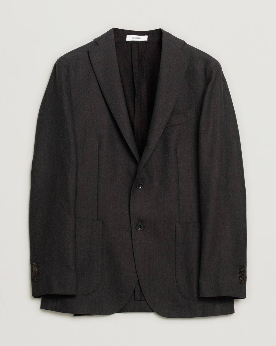 Herr | Boglioli K Jacket Wool Hopsack Blazer Dark Brown | Pre-owned | Boglioli K Jacket Wool Hopsack Blazer Dark Brown