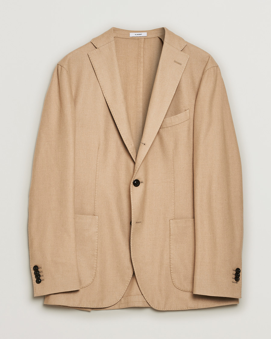 Herr | Boglioli K Jacket Dyed Flannel Blazer Beige | Pre-owned | Boglioli K Jacket Dyed Flannel Blazer Beige