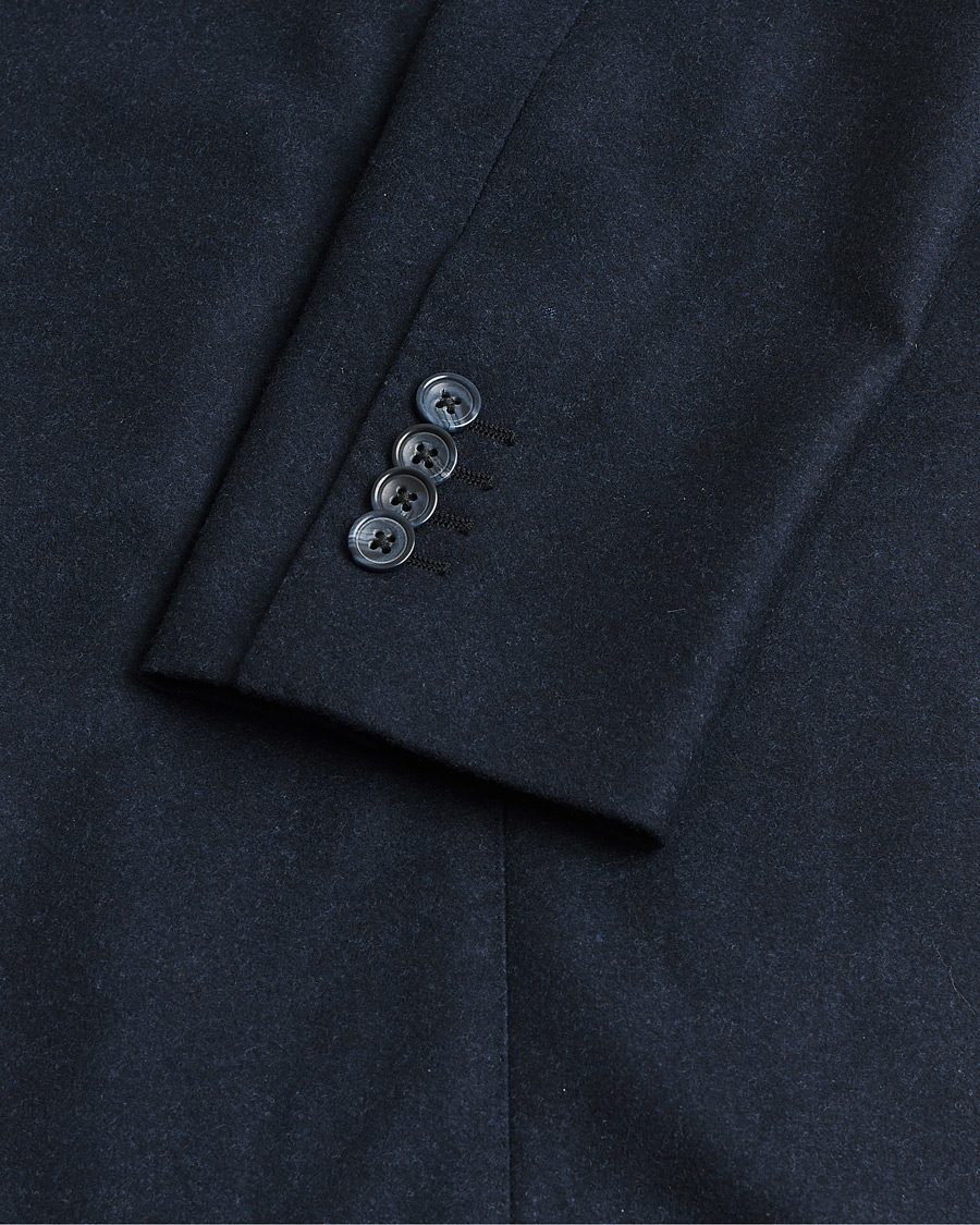 Herr | Pre-owned Kavajer | Pre-owned | Rose & Born Flannel Double Breasted Blazer Navy 48