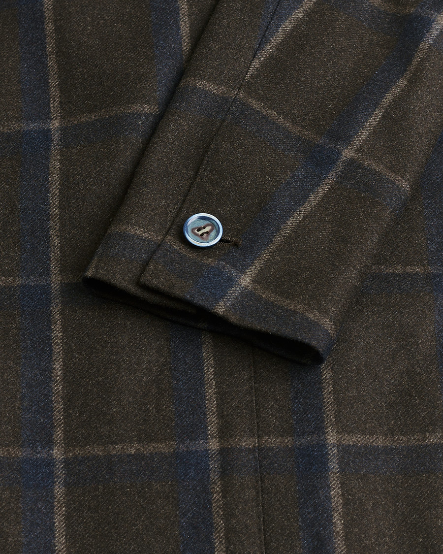 Herr | Pre-owned Kavajer | Pre-owned | Gabo Napoli Checked Double Breasted Blazer Brown 48