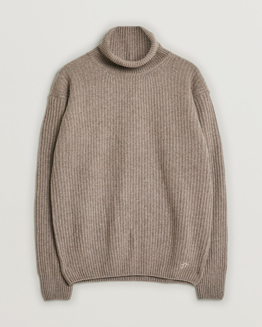 Herr | Pre-owned Tröjor | Pre-owned | Valstar Ribbed Cashmere Rollneck Taupe L