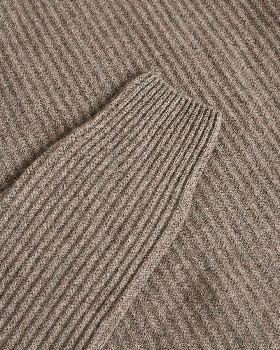 Herr | Pre-owned Tröjor | Pre-owned | Valstar Ribbed Cashmere Rollneck Taupe L