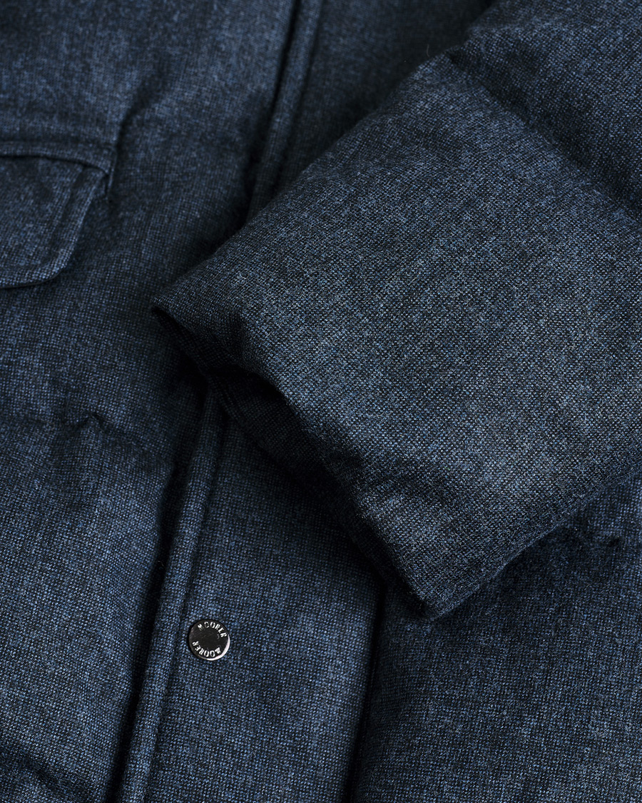 Herr | Pre-owned Jackor | Pre-owned | MooRER Grima Flannel Wool Padded Parka Navy 50