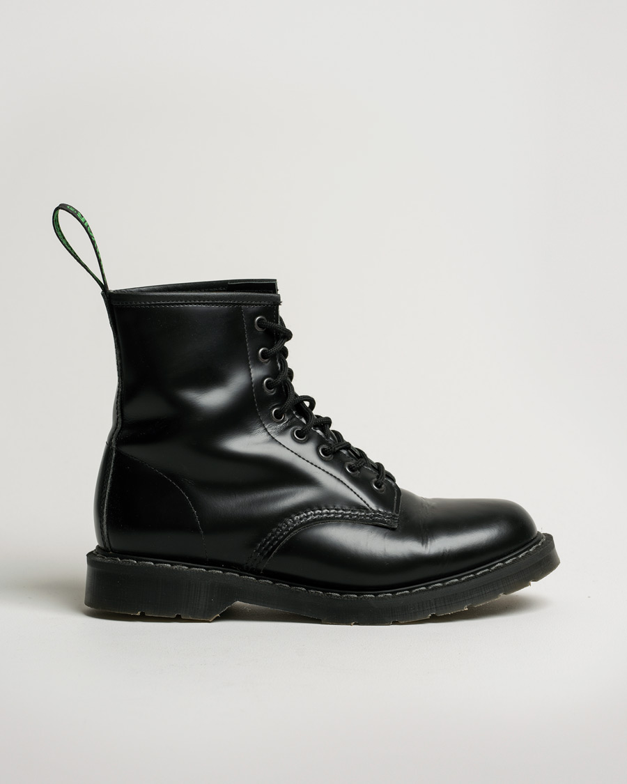 Herr | Solovair 8 Eye Derby Boot Black Shine | Pre-owned | Solovair 8 Eye Derby Boot Black Shine