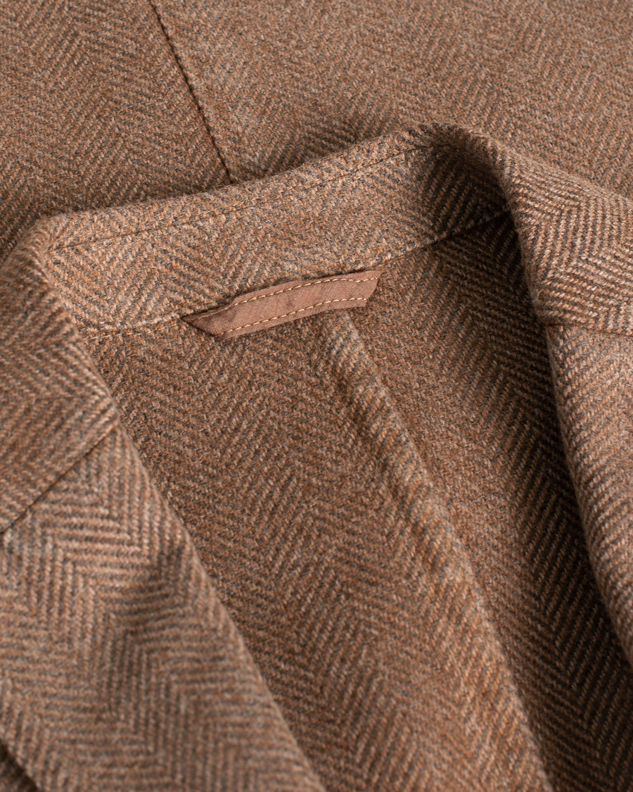 Herr | Pre-owned Kavajer | Pre-owned | L.B.M. 1911 Herringbone Wool Blazer Brown 50