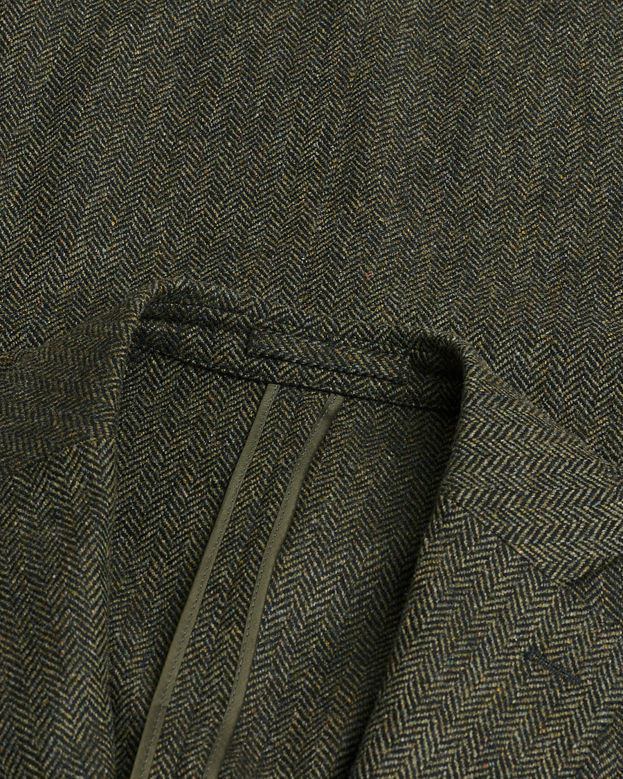 Herr | Pre-owned Kavajer | Pre-owned | L.B.M. 1911 Herringbone Wool Blazer Green 52