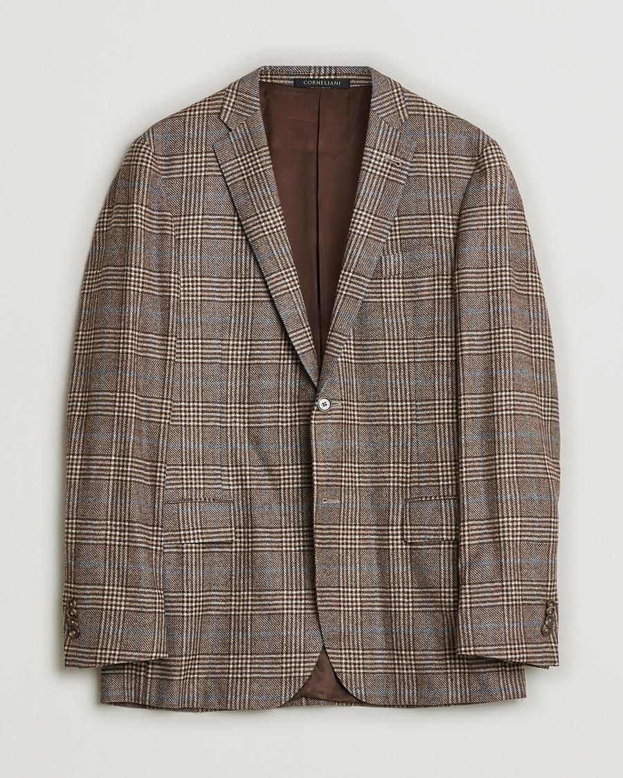 Herr | Pre-owned Kavajer | Pre-owned | Corneliani Check Wool Blazer Brown 52