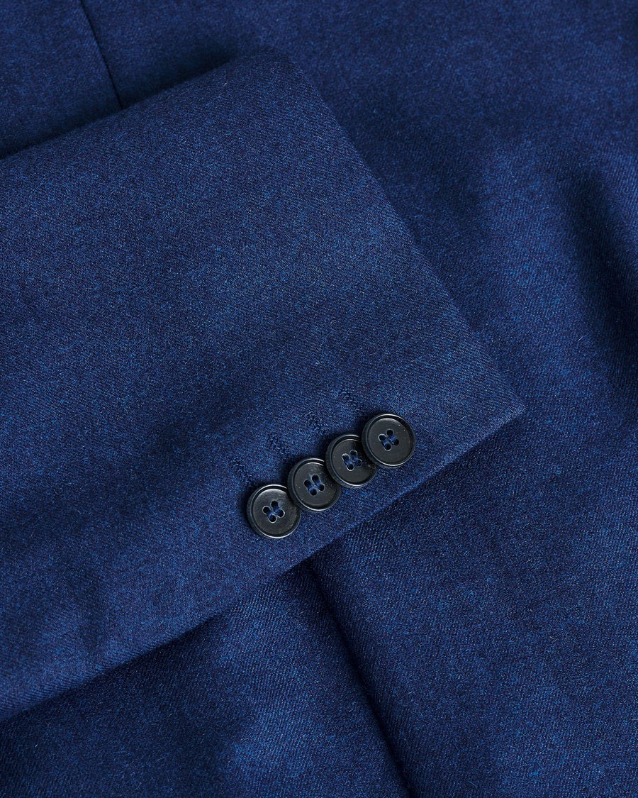 Herr | Pre-owned Kavajer | Pre-owned | Oscar Jacobson Einar Cashmere Flannel Blazer Blue 44