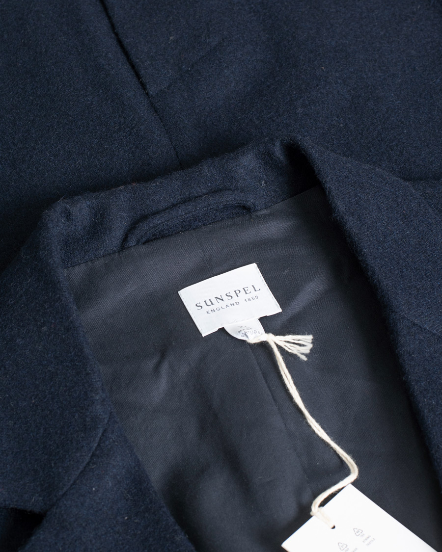 Herr | Pre-owned Kavajer | Pre-owned | Sunspel Boiled Wool Jersey Blazer Navy