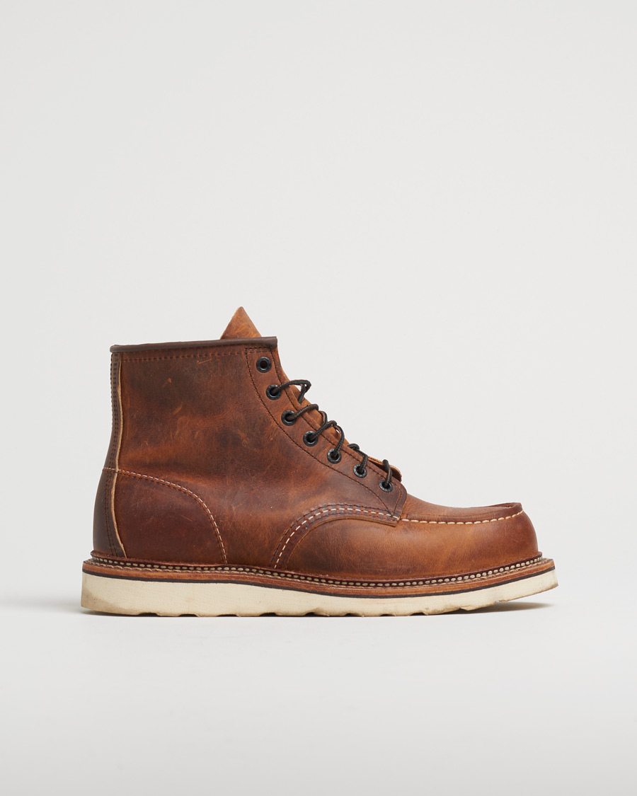 Herr | Red Wing Shoes Moc Toe Boot Copper Rough/Tough Leather | Pre-owned | Red Wing Shoes Moc Toe Boot Copper Rough/Tough Leather