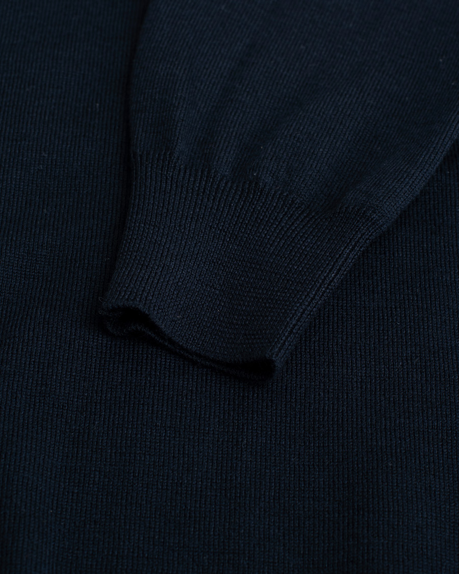 Herr | Gran Sasso Mock Neck Navy | Pre-owned | Gran Sasso Mock Neck Navy