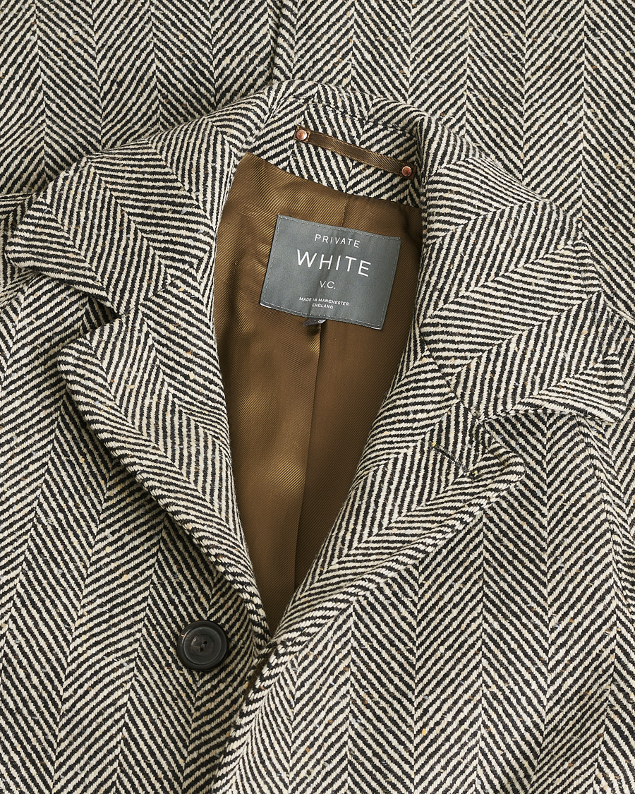 Herr | Pre-owned Jackor | Pre-owned | Private White V.C. Raglan Wool Coat Black & Cream 2 - XS