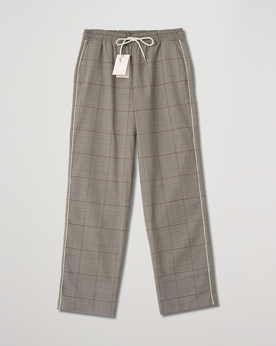 Herr | Byxor | Pre-owned | Drôle de Monsieur Wool Drawstring Trousers Brown Check