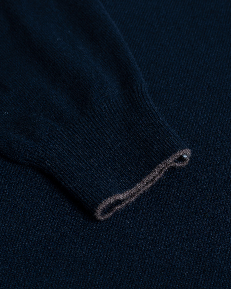 Herr | Fioroni Cashmere V Neck Sweater Navy 48 | Pre-owned | Fioroni Cashmere V Neck Sweater Navy 48