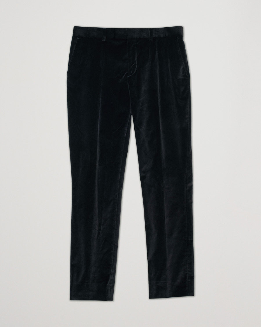 Herr | J.Lindeberg Liam Velvet Trousers Black | Pre-owned | J.Lindeberg Liam Velvet Trousers Black