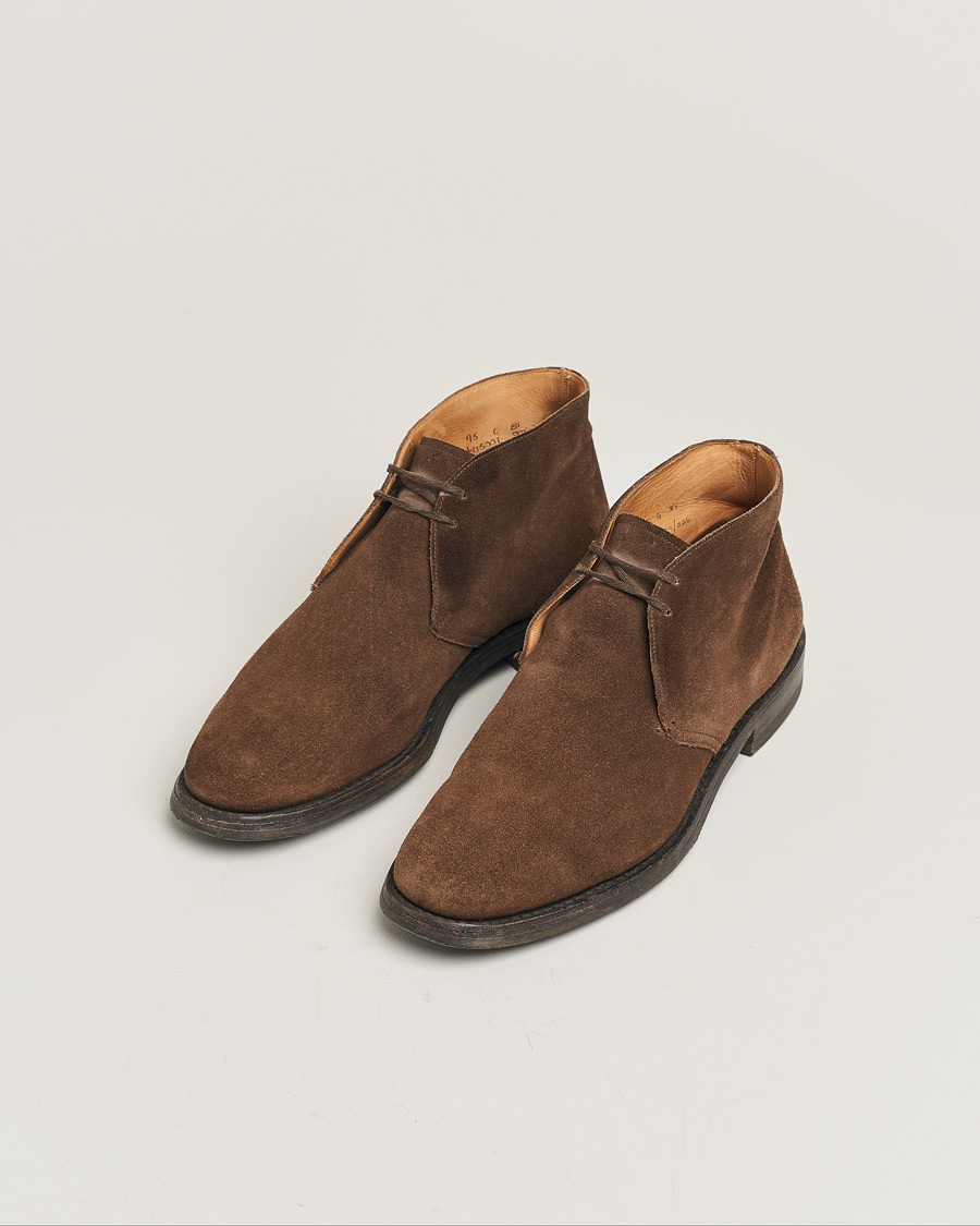 Herr | Church's Ryder Desert Boots Dark Brown Suede | Pre-owned | Church's Ryder Desert Boots Dark Brown Suede