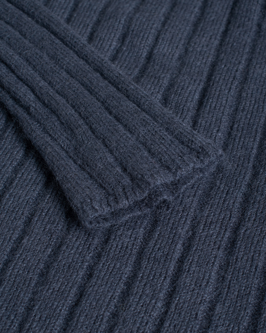 Herr | Pre-owned Tröjor | Pre-owned | Giorgio Armani Rib Stitch Mohair Sweater Navy