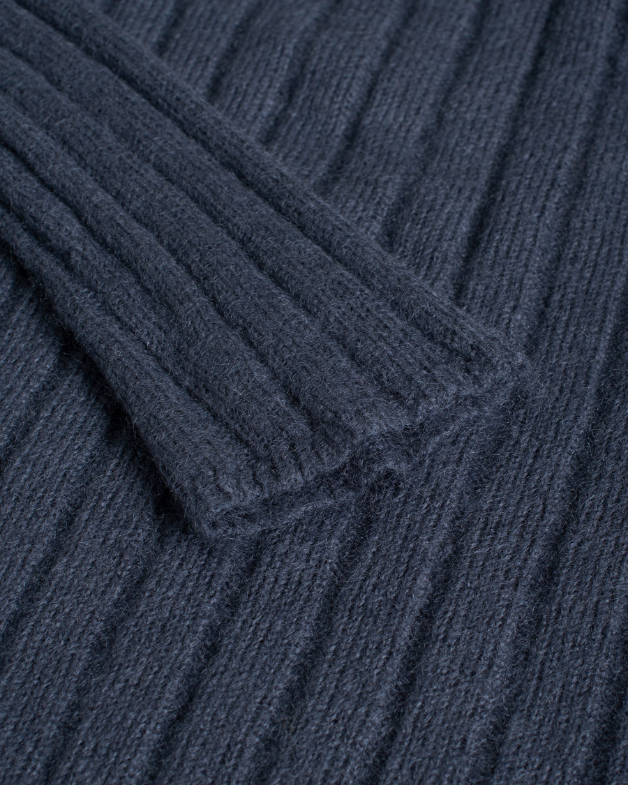 Herr | Tröjor | Pre-owned | Giorgio Armani Rib Stitch Mohair Sweater Navy