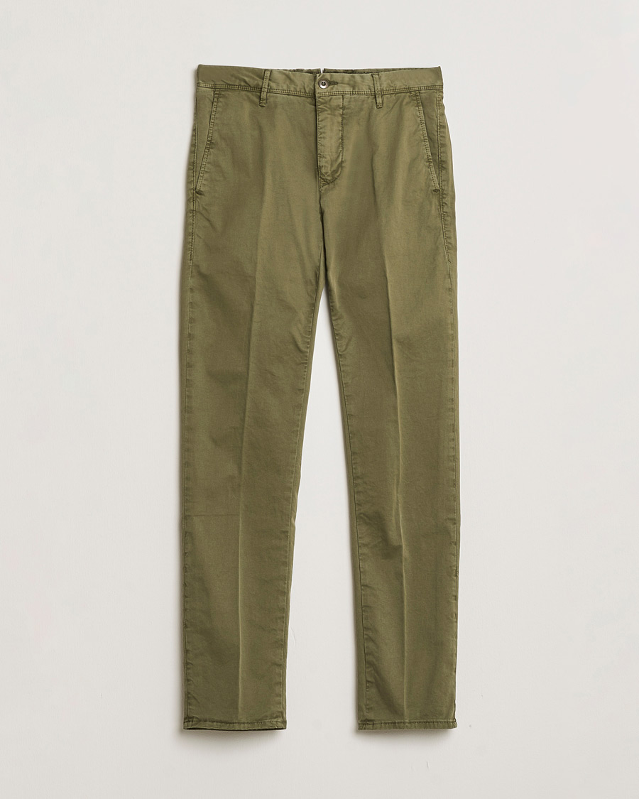 Herr | Pre-owned Byxor | Pre-owned | Incotex Slim Fit Garment Dyed Slacks Olive W29