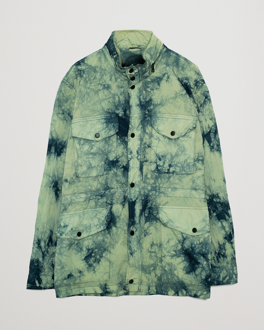 Herr | J.Lindeberg Hayes Tie Dye Recycled Nylon Field Jacket Aloe | Pre-owned | J.Lindeberg Hayes Tie Dye Recycled Nylon Field Jacket Aloe