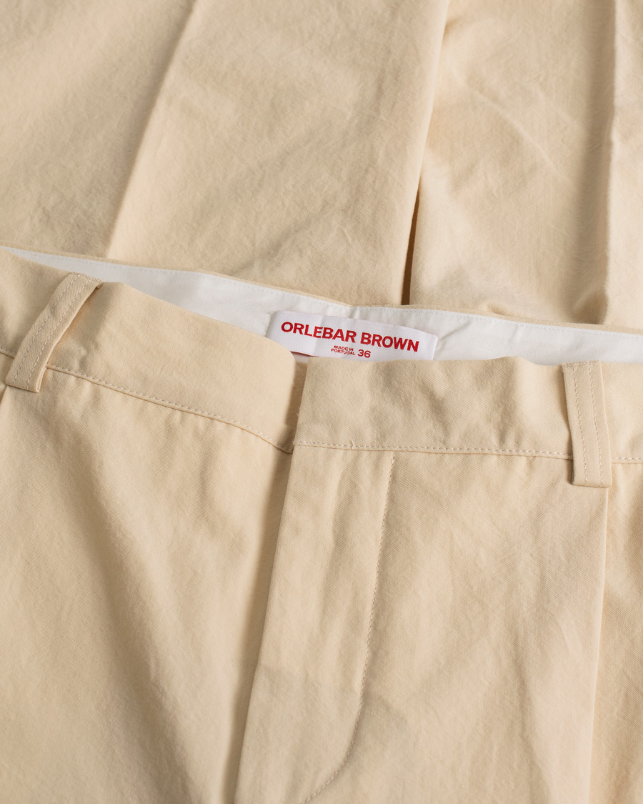 Herr | Byxor | Pre-owned | Orlebar Brown Beckworth Pleated Cotton Trousers Pebble