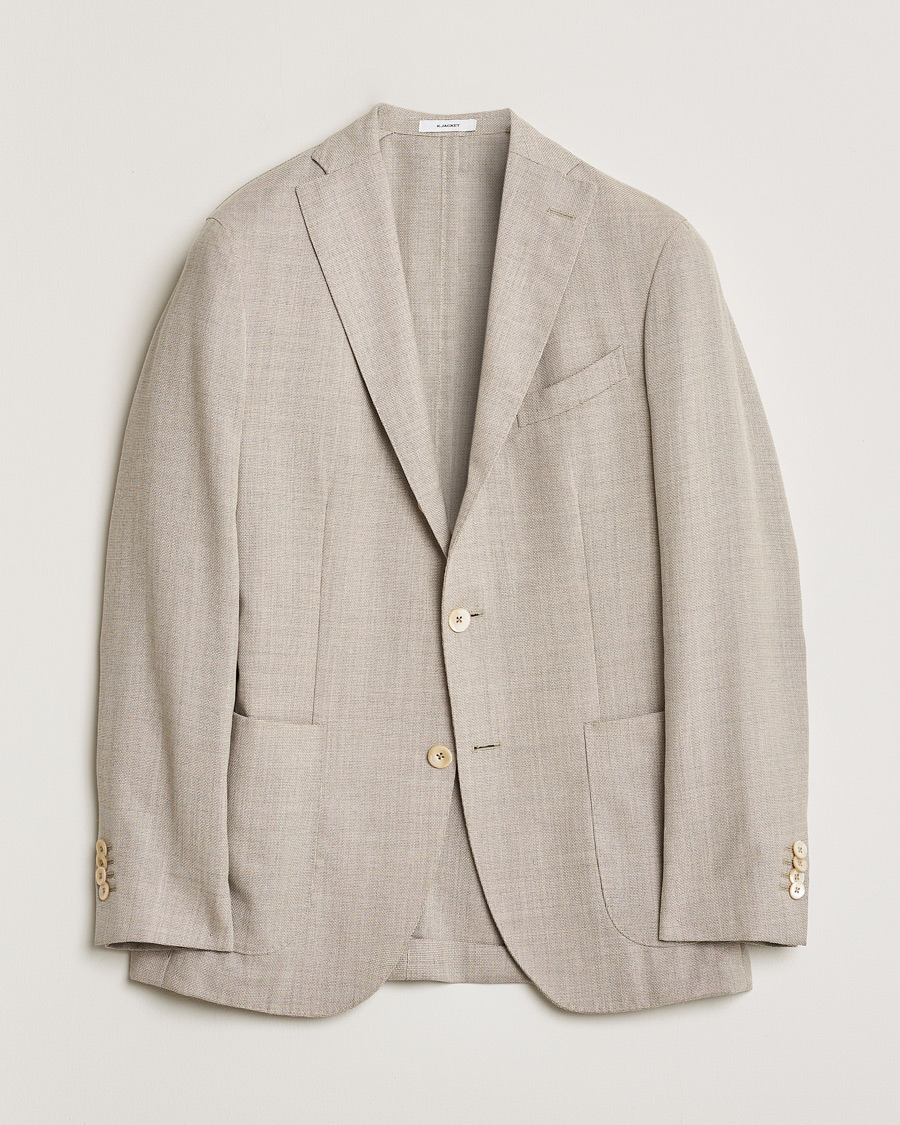 Herr | Pre-owned Kavajer | Pre-owned | Boglioli K Jacket Wool Hopsack Blazer Beige 46