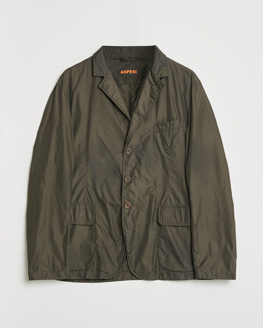 Herr | Pre-owned Kavajer | Pre-owned | Aspesi Nylon Blazer Army Green XL