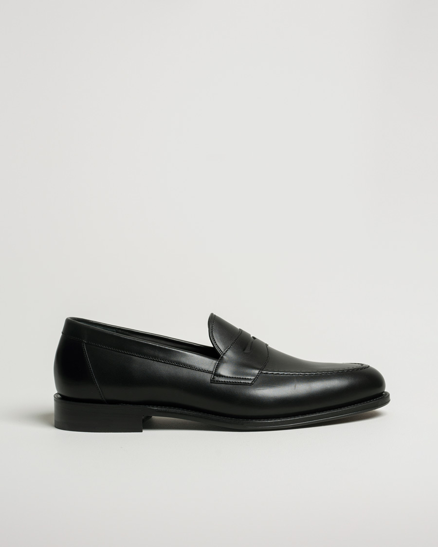 Herr | Loake 1880 Hornbeam Eco Penny Loafer Black | Pre-owned | Loake 1880 Hornbeam Eco Penny Loafer Black