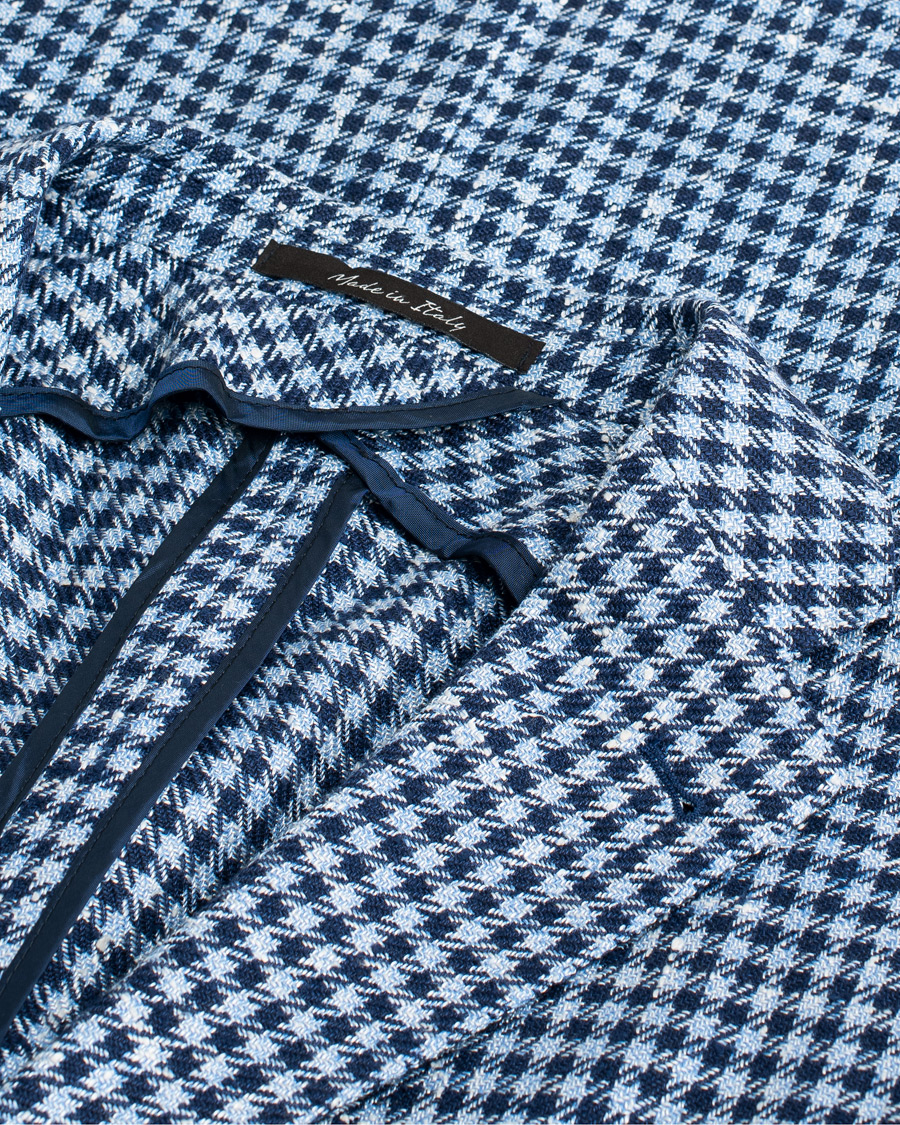 Herr | Rose & Born Silk/Linen/Cotton Blazer Blue 48 | Pre-owned | Rose & Born Silk/Linen/Cotton Blazer Blue 48