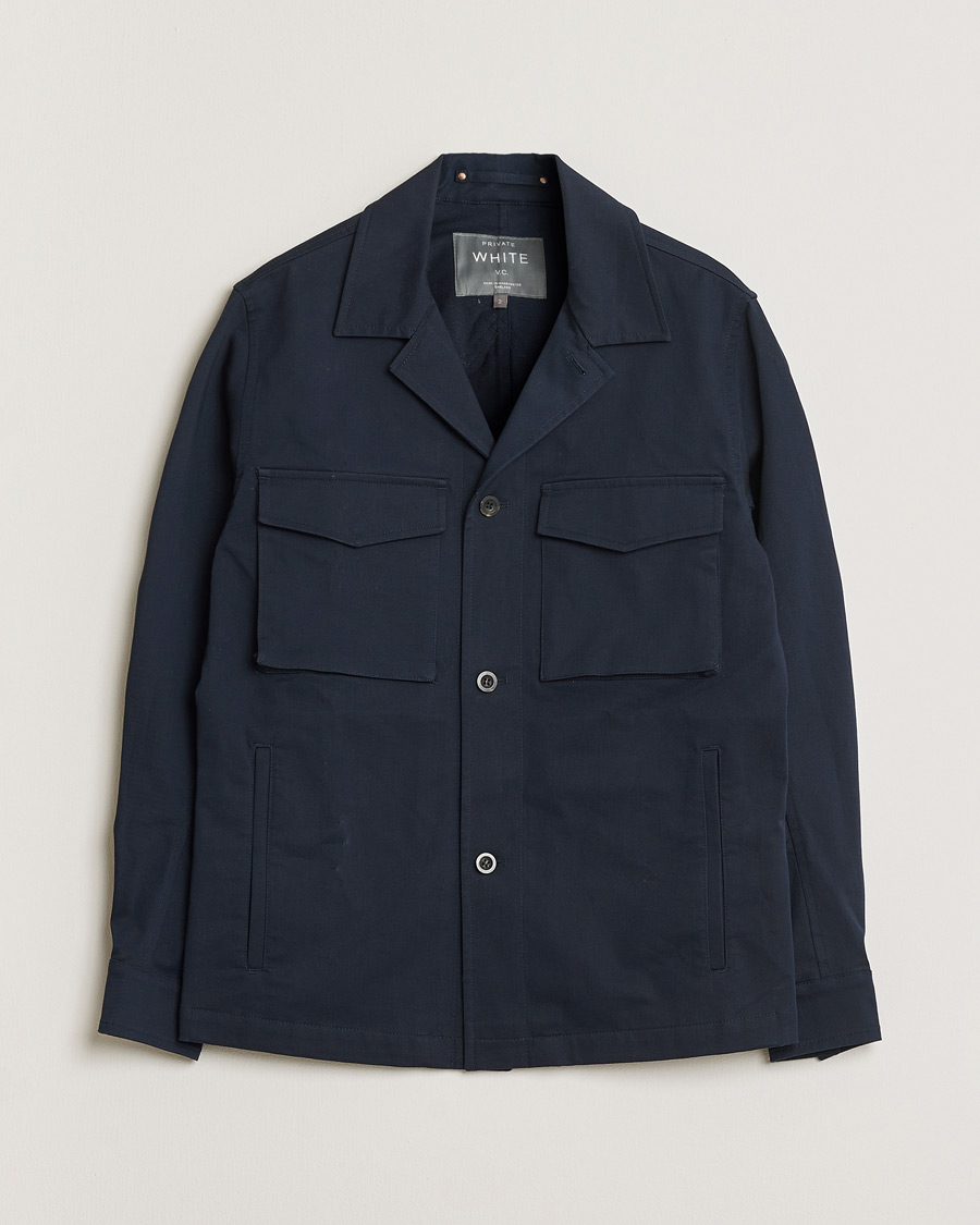 Herr | Pre-owned Skjortor | Pre-owned | Private White V.C. Cotton Overshirt Navy 2 - XS